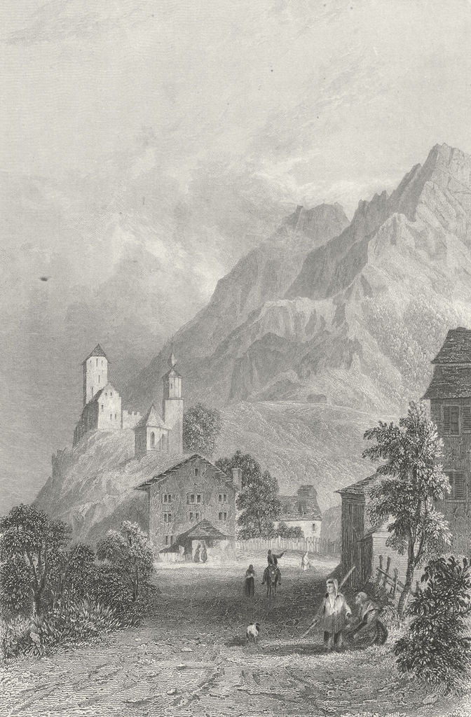 SWITZERLAND. Sargans. Germany. Tombleson Horse 1830 old antique print picture